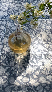 Tablecloth Block Print - Cardo China Blue 145x145 cm