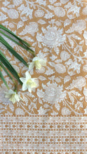 Load image into Gallery viewer, Tablecloth Block Print - Cardo Honey Yellow 165x270 cm
