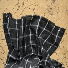 Load image into Gallery viewer, Scarf Charcoal Check Wool