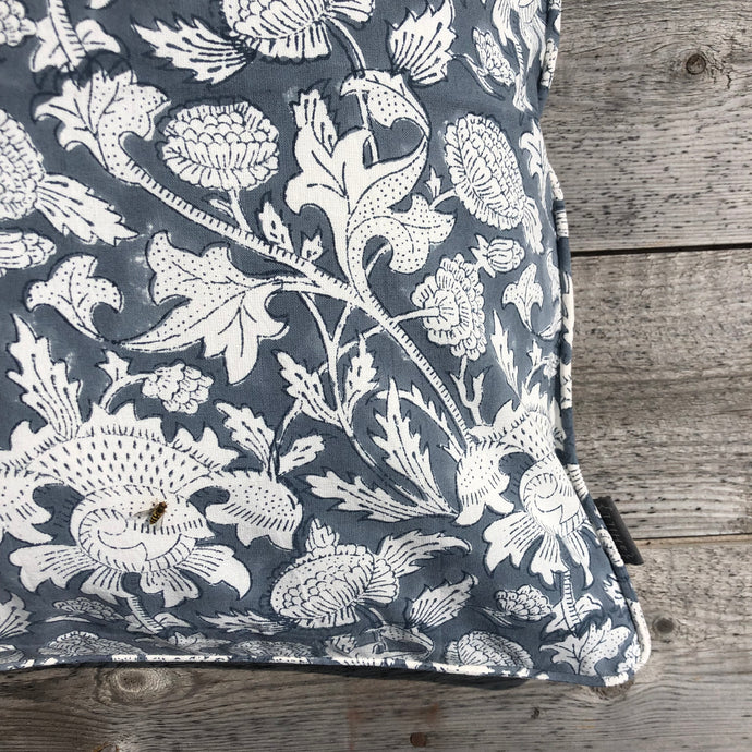 Cushion Cover Block Print - Cardo China Blue