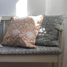 Load image into Gallery viewer, Cushion Cover Organic Cotton Block Print - Jali Grey