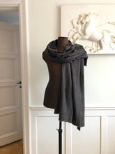 Load image into Gallery viewer, Shawl Shimla Wool Stripe Brown