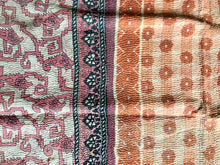 Load image into Gallery viewer, Vintage Kantha Throw Rust Pink Pistachio Green