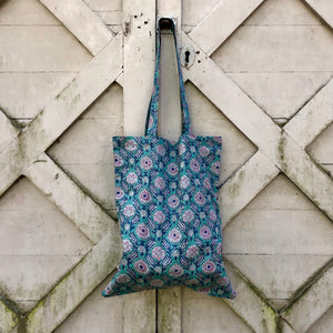 Shopping & Laundry Bag from Left-Over Rococo Tiles
