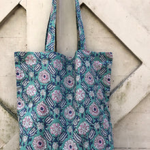 Load image into Gallery viewer, Shopping &amp; Laundry Bag from Left-Over Rococo Tiles