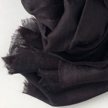 Load image into Gallery viewer, Scarf Sheer Wool Dark Coffee Brown