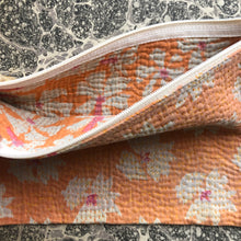 Load image into Gallery viewer, Vintage Kantha Pouch - Orange Blossom