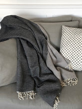 Load image into Gallery viewer, Throw Ooty Reversible Wool Charcoal/Grey