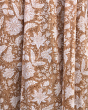Load image into Gallery viewer, Dress Kaftan Block-Print Sand Beige White