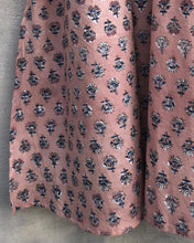 Load image into Gallery viewer, Dress Maxi Kaftan Block-Print Dusty Sand Pink Blue