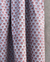 Load image into Gallery viewer, Dress Maxi Kaftan Block-Print Udaipur Dove Blue/Dusty Pink