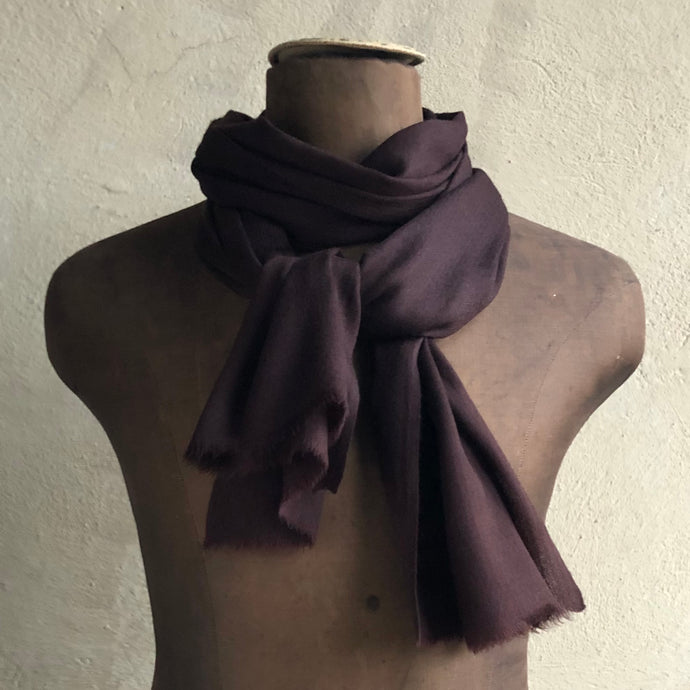 Muffler Scarf Colori Dark Brown Cashmere Wool 40x180 cm – 1 pc only