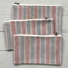 Load image into Gallery viewer, Vintage Embroidery Pouch Marin - Red Blue Stripe