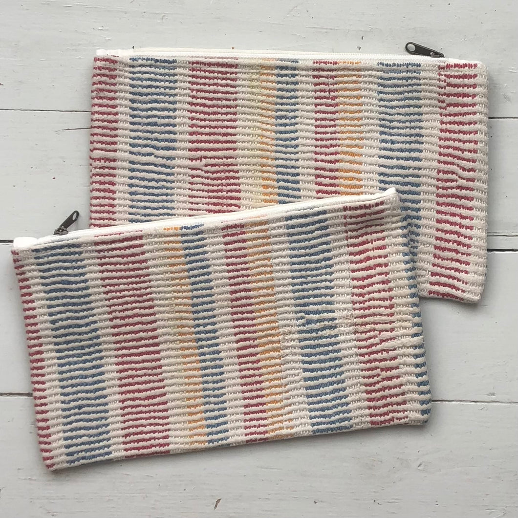 Vintage Embroidery Pouch Marin - Red Blue Yellow Stripe