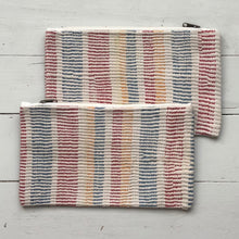 Load image into Gallery viewer, Vintage Embroidery Pouch Marin - Red Blue Yellow Stripe