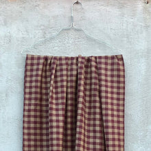 Load image into Gallery viewer, Scarf Handwoven Small Check Burgundy Wool