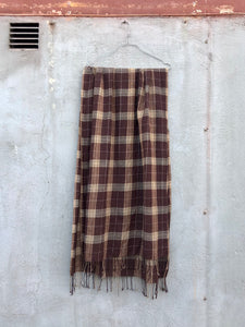 Scarf Cinnamon Check Wool - 1 pc only