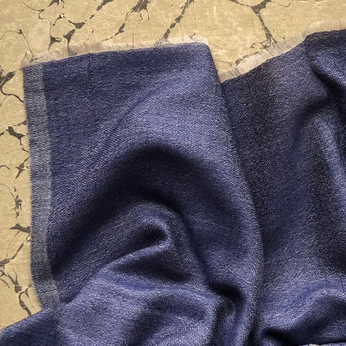 Two Tone Silky Wool Blue/Beige