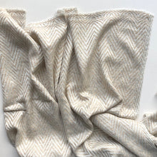 Load image into Gallery viewer, Scarf Chevron Cashmere Wool Ecru/Off White