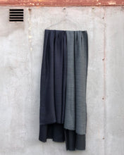 Load image into Gallery viewer, Scarf Two Tone Light Silky Cashmere Wool Dark Midnight Blue Black