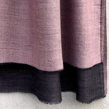 Load image into Gallery viewer, Scarf Two Tone Silky Cashmere Wool Heather Pink Black