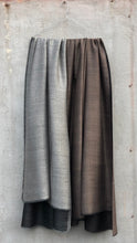 Load image into Gallery viewer, Scarf Two Tone Silky Cashmere Wool Silver Grey Black