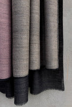 Load image into Gallery viewer, Scarf Two Tone Silky Cashmere Wool Beige Black