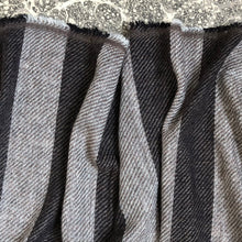 Load image into Gallery viewer, Scarf Block Stripe Brown Black Wool