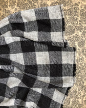 Load image into Gallery viewer, Scarf Check Charcoal Black Grey Wool