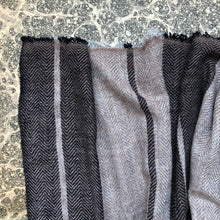 Load image into Gallery viewer, Scarf Wide Stripe Light Nougat Brown Black Wool