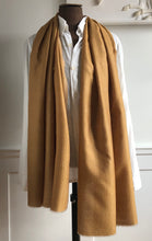 Load image into Gallery viewer, Scarf Two Tone Silky Wool Honey Yellow/Beige