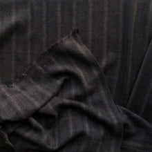Load image into Gallery viewer, Shawl Travel Blanket Shimla Chunky Wool Stripe Dark Taupe Brown