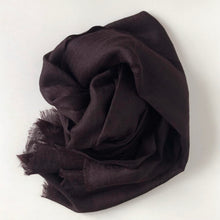Load image into Gallery viewer, Scarf Sheer Wool Chestnut Brown - 1 pc only