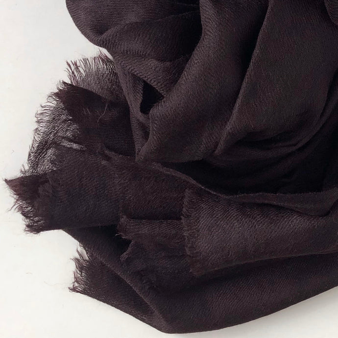 Scarf Sheer Wool Chestnut Brown - 1 pc only