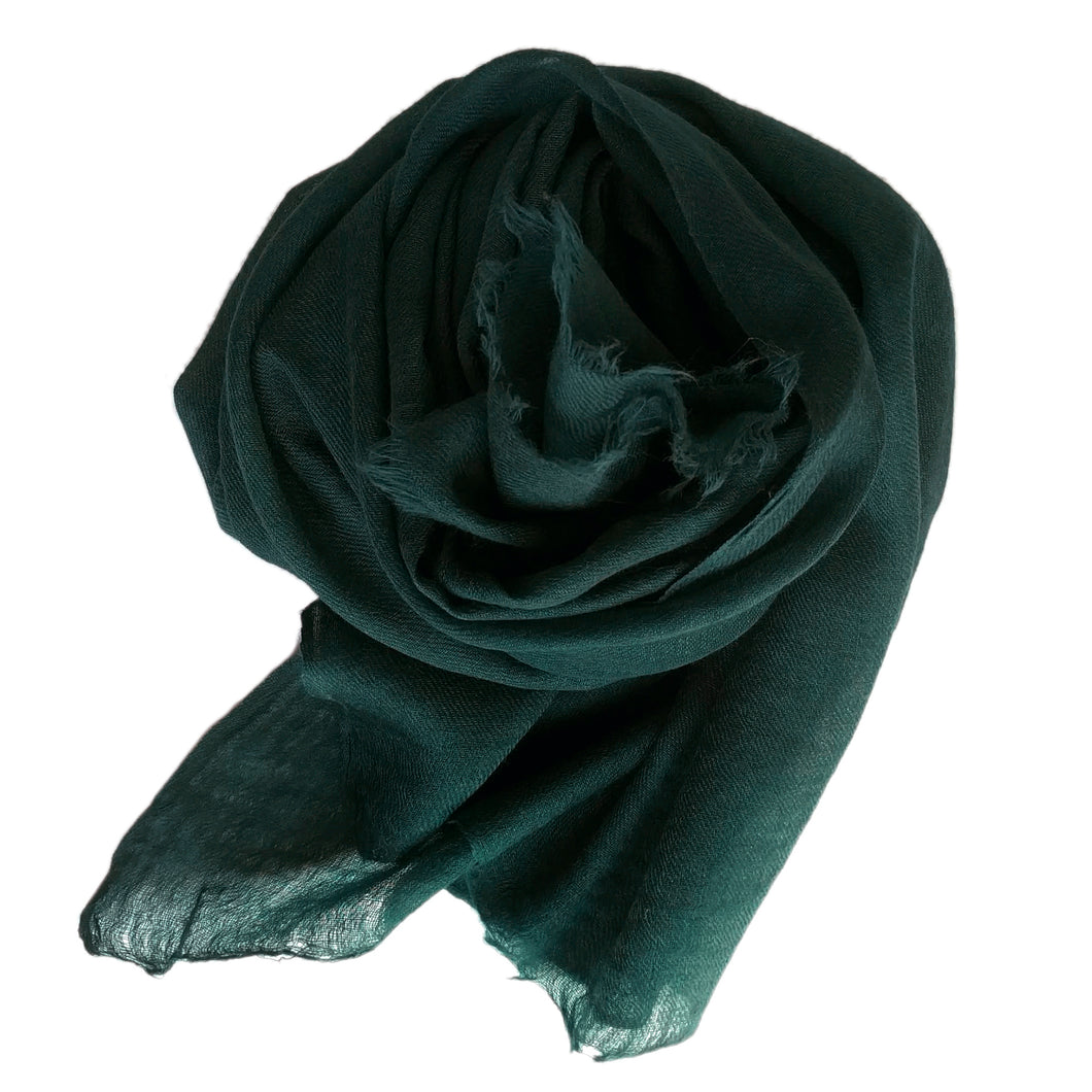 Scarf Sheer Wool Pine Green - 1 pc only