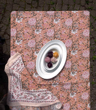 Load image into Gallery viewer, Tablecloth Block Print - Apricot Rose 215x270 cm