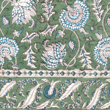 Load image into Gallery viewer, Tablecloth Block Print - Valbonne Ivy Green 165x270 cm