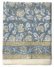 Load image into Gallery viewer, Tablecloth Block Print - Hawa Golden Grey 145x220 cm