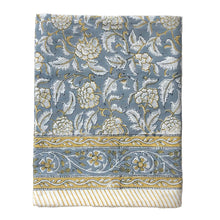Load image into Gallery viewer, Tablecloth Block Print - Hawa Golden Grey 145x220 cm