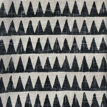 Load image into Gallery viewer, Throw Mysore Blockprint Triangle Chunky Cotton Charcoal Black
