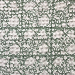 Bathrobe Waffle Block Print Sage Green
