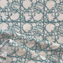 Load image into Gallery viewer, Hand Towel Waffle Block Print Aqua Blue 50x70 cm