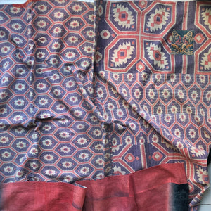 Vintage Kantha Throw – Soft Geometric Lavender Pink Ombre 140x235 cm
