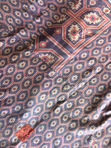 Vintage Kantha Throw – Soft Geometric Lavender Pink Ombre 140x235 cm