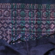 Load image into Gallery viewer, Vintage Kantha Throw – Dark Blue Indigo Block Print 120x210 cm