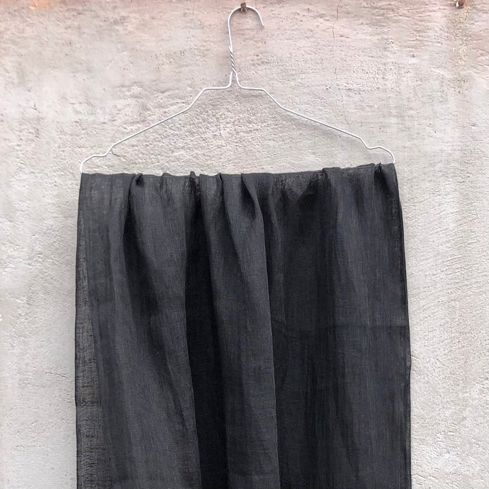 Scarf Washed Linen Black