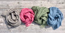 Load image into Gallery viewer, Scarf Washed Linen China Blue
