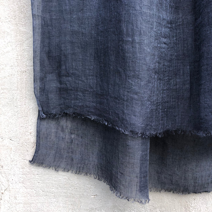 Scarf Washed Linen Storm Blue