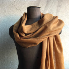 Load image into Gallery viewer, Scarf Sheer Wool Dark Saffron