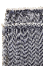 Load image into Gallery viewer, Scarf Herringbone Wool Navy